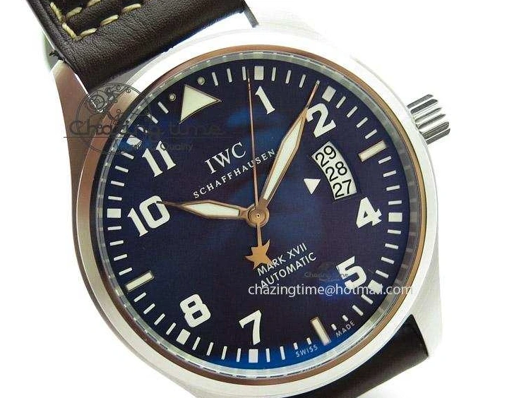 MIROTIME 0410 Mark XVII Le Petit Prince MK Maker 1:1 Best Edition SS Blue Dial A2892 On Brown Leather Strap GoodFit 7379